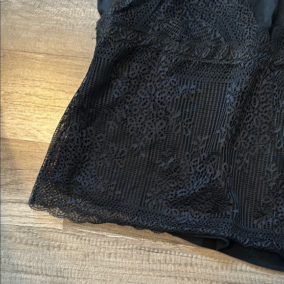 Black Lace Overlay Top - Picture 4 of 5